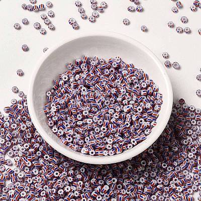 8/0 Opaque Colours Seep Glass Seed Beads SEED-F003-04B-11-1