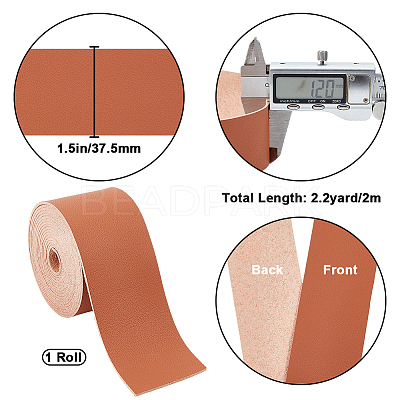 2M Flat Microfiber Imitation Leather Cord FIND-WH0420-75C-04-1