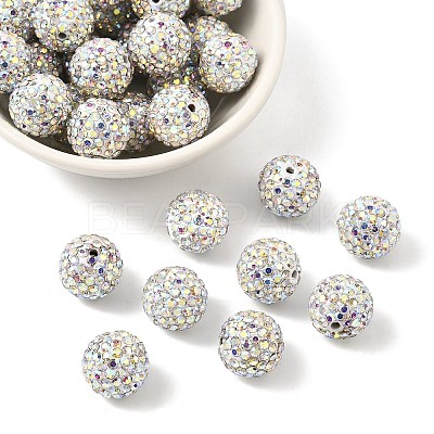 Pave Disco Ball Beads RB-Q195-14mm-AB-1
