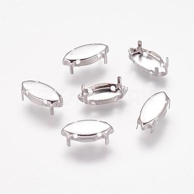Brass Sew on Prong Settings KK-A126-7x15mm-P-1