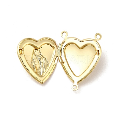 Rack Plating Brass Locket Connector Charms LS-KK-K269-07G-RS-1