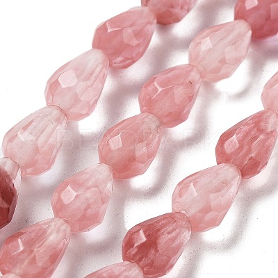Cherry Quartz Glass Beads Strands G-P520-B18-01-1