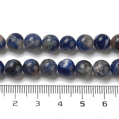 Natural Sodalite Beads Strands GSR8mmC013-1-1
