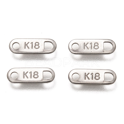 Tarnish Resistant 304 Stainless Steel Slice Chain Tabs STAS-Z024-02P-1