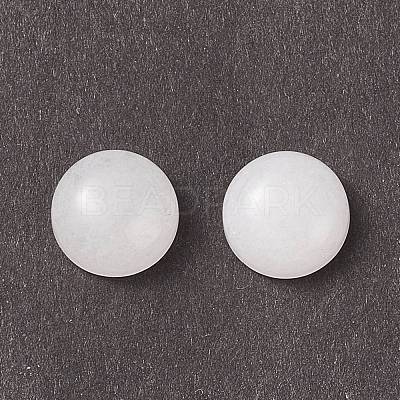 Natural White Jade Cabochons G-P393-R69-8MM-1
