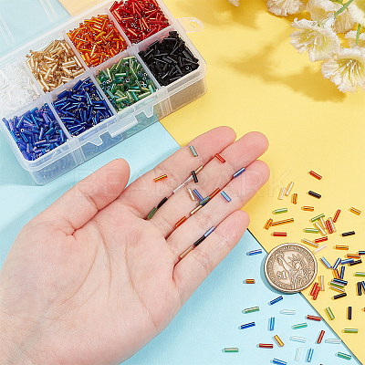 Glass Bugle Beads Sets SEED-PH0008-03-1