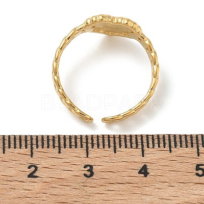304 Stainless Steel Cuff Open Rings for Women RJEW-L341-05A-G-1