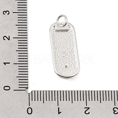 Brass Micro Pave Clear Cubic Zirconia Pendants CU-CBAEEA8-29S-1