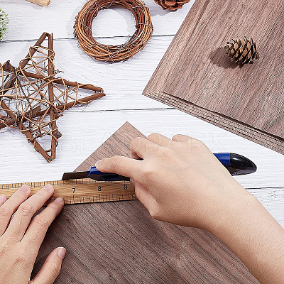 8 Sheets Walnut Wood Sheet DIY-BC0005-38-1