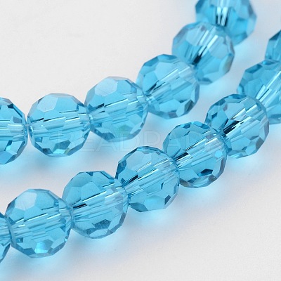 Transparent Glass Bead Strands X-GLAA-G013-8mm-49-1