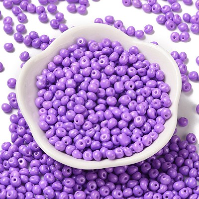 6/0 Opaque Baking Paint Glass Seed Beads X1-SEED-M012-02A-11-1