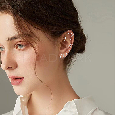 10Pcs 316L Stainless Steel Sleeper Earrings EJEW-BBC0001-56C-1