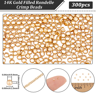 3Bags Brass Crimp Beads KK-BBC0026-09C-1