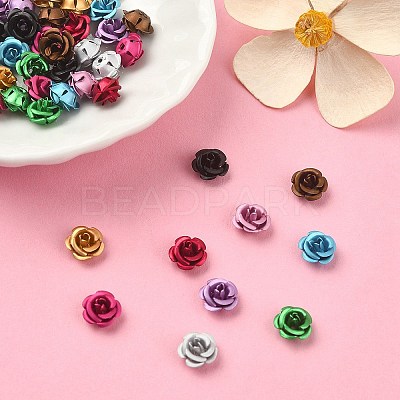 50Pcs 10 Colors Aluminum Beads ALUM-YW0001-06A-1