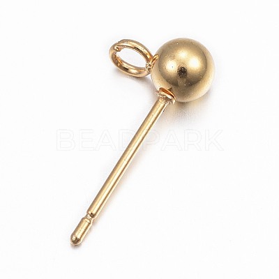 304 Stainless Steel Stud Earring Findings X-STAS-G137-17G-1