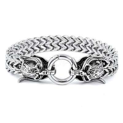 Skull Viking 304 Stainless Steel Wheat Chain Bracelets for Men FS-WGC8E20-07-1