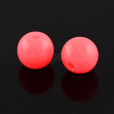 Fluorescent Acrylic Beads MACR-R517-8mm-08-1
