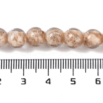 Handmade Gold Sand Lampwork Beads X-LAMP-Z009-01J-1