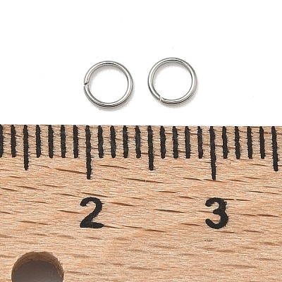 Tarnish Resistant 304 Stainless Steel Open Jump Rings STAS-M008-04A-1
