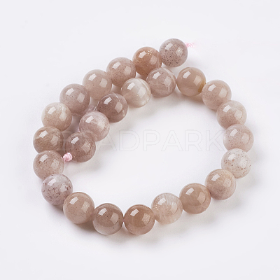 Natural Sunstone Beads Strands G-G099-8mm-14-1