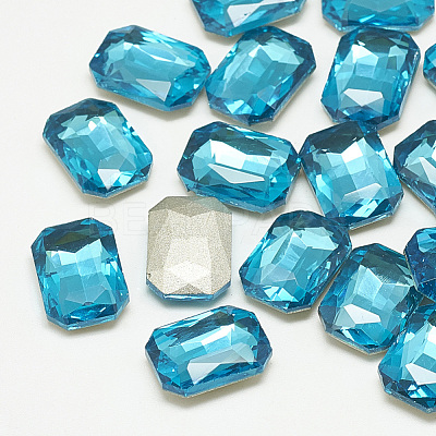 Pointed Back Glass Rhinestone Cabochons RGLA-T079-4x6mm-12-1