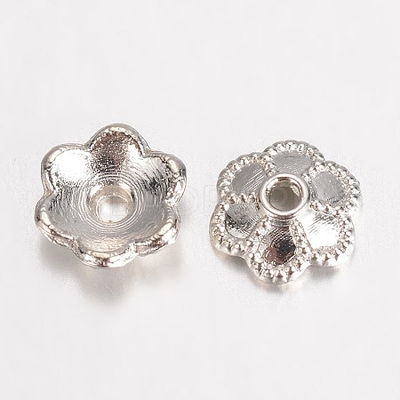 Alloy Bead Caps Enamel Settings X-PALLOY-D348-07P-1