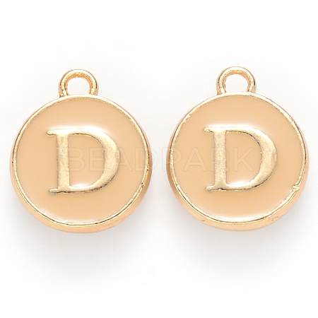 Golden Plated Alloy Enamel Charms ENAM-S118-06D-1
