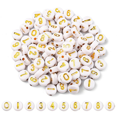 Plating Acrylic Beads PACR-YW0001-10-1