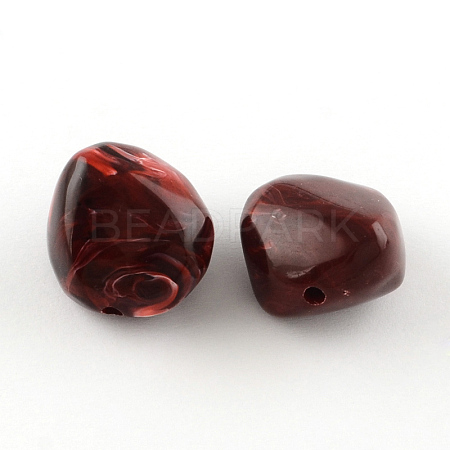 Nuggets Imitation Gemstone Acrylic Beads OACR-R044-01-1