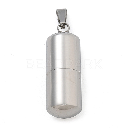 304 Stainless Steel Openable Urn Ashes Pendants STAS-M084-05F-1