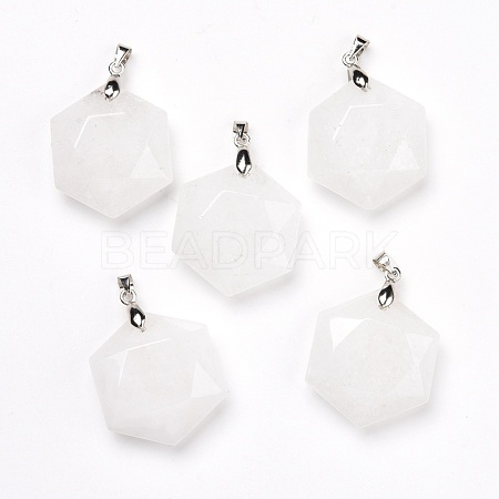 Natural Quartz Crystal Pendants G-C241-02F-1