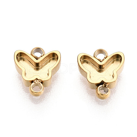 304 Stainless Steel Connector Cabochon Settings STAS-N115-28G-1