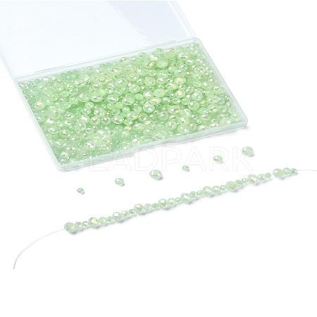 Electroplate Glass Beads Strands EGLA-YW0003-18F-1