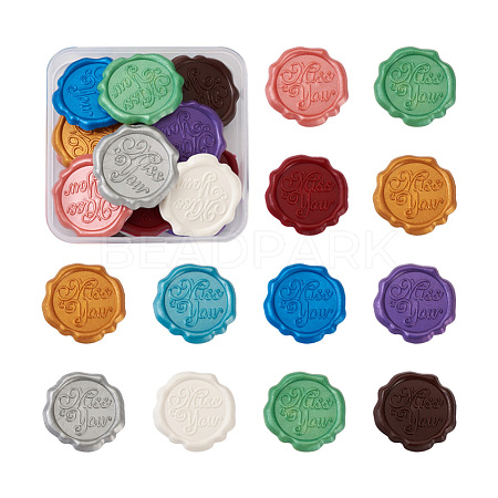 20Pcs 10 Colors Adhesive Wax Seal Stickers DIY-TA0003-48-1