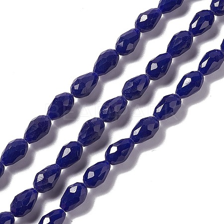 Faceted Glass Beads Strands GLAA-E037-02E-1