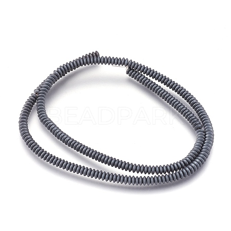 Non-magnetic Synthetic Hematite Beads Strands X-G-I208-03F-A-4x1mm-1