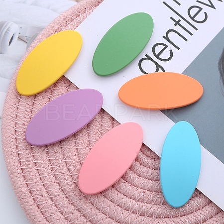 Frosted Plastic Snap Hair Clips OHAR-PW0001-454-1