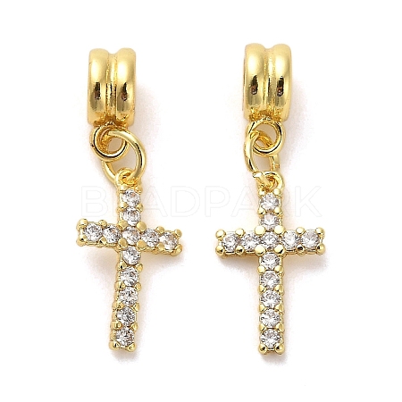 Rack Plating Brass Micro Pave Cubic Zirconia Charms X-KK-S398-08A-1