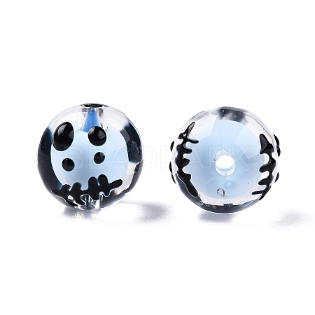 Transparent Acrylic Enamel Beads TACR-G040-01S-1