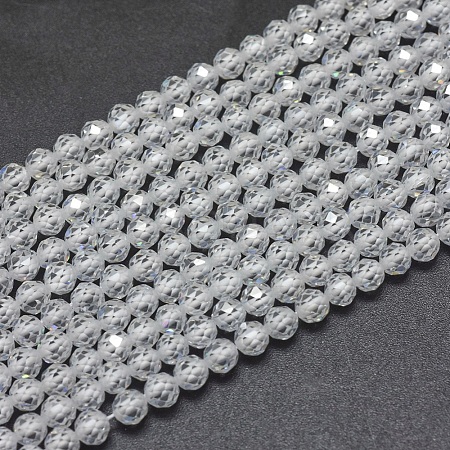 Cubic Zirconia Beads Strands G-G792-47-01C-1