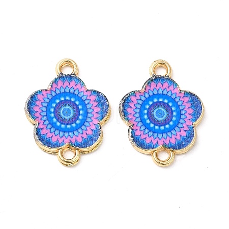 Printed Alloy Enamel Connector Charms ENAM-CJC0020-28F-1