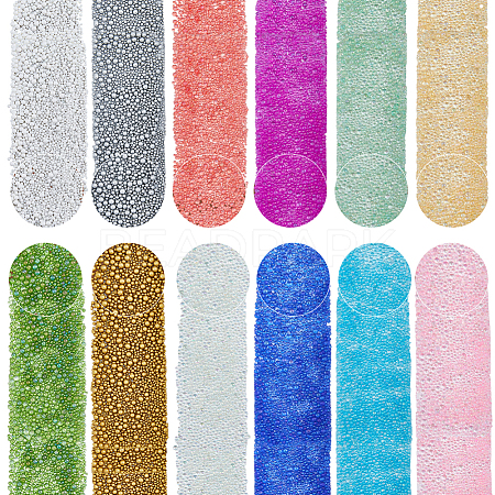 180G 12 Colors Bubble Beads GLAA-HY0001-21-1