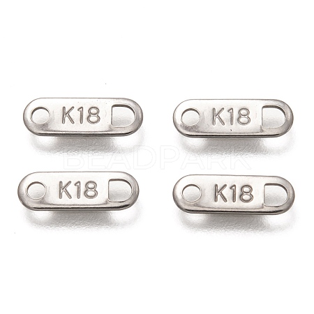 Tarnish Resistant 304 Stainless Steel Slice Chain Tabs STAS-Z024-02P-1