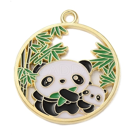 Alloy Enamel Pendant PALLOY-Q452-02G-1