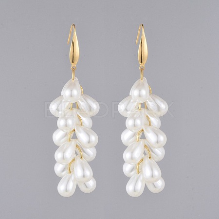 Acrylic Imitation Pearl Dangle Earrings EJEW-JE03628-1
