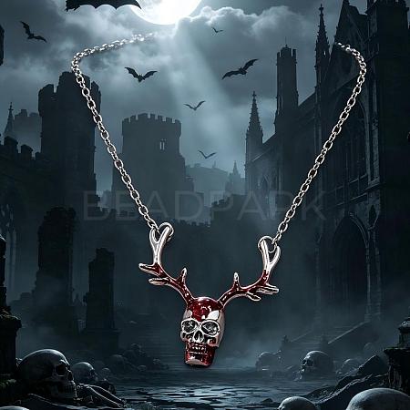 Halloween Gothic Zinc Alloy Pendant Necklaces QF2193-1-1