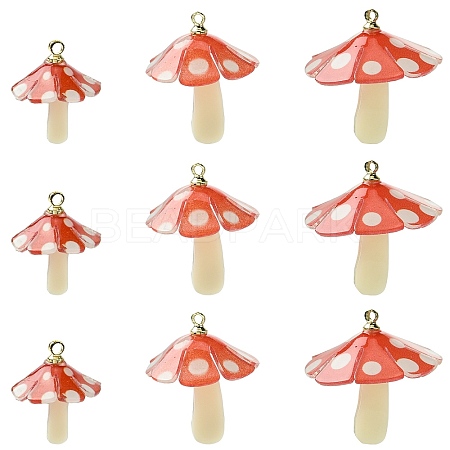 15Pcs 3 Styles Plastic Pendants KY-CJ0002-13-1