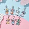 7Pcs 7 Colors Angel Acrylic Pendant Decorations HJEW-JM01736-02-2