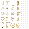 40Pcs 10 Style  Alloy Stud Earring Findings FIND-PH0008-36-1
