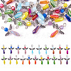21Pcs Angel Glass Pendants PALLOY-TAC0129-1
